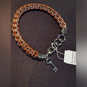 Lia Sophia new old stock cord and metal bracelet.